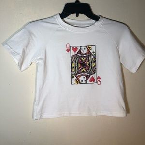 Queen of hearts crop top